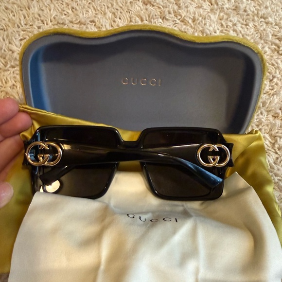 Gucci Black Square Sunglasses